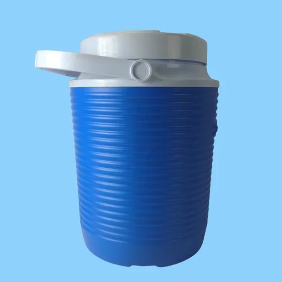 Vintage Rubbermaid One Gallon Drinking Cooler W/Handle/Spout Blue Ribbed 11” - Picture 3 of 10